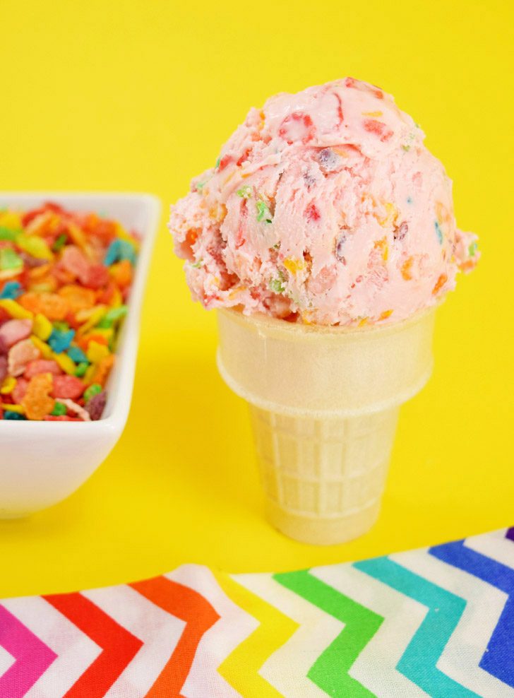 Fruity Pebbles Cereal Milk Ice Cream Recipe Dream a Little Bigger