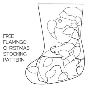 Free Christmas Stocking Pattern - Flamingo