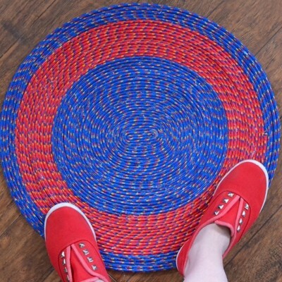 Easy, Colorful Poly Rope Rug DIY ⋆ Dream a Little Bigger