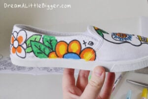 Sugar Skull Sneakers Tutorial by DreamALittleBigger.com
