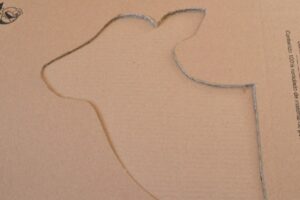 Make a life-size cardboard deer head to put on your wall! FREE Pattern.