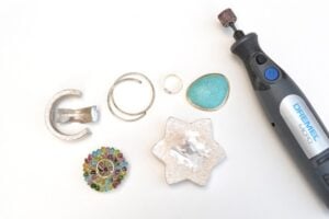 Make drawer knobs out of practically anything with a Dremel (think rings and whatnot!)