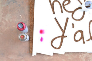 You can make a custom text door mat to say absolutely anything. Hey y'all! So neat!