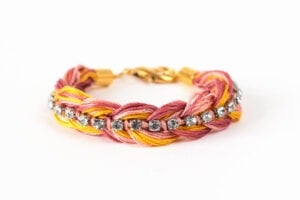This is a friendship bracelet all grown up and it's so pretty! Get the tutorial at Dream a Little Bigger and get the kit it inspired at Darby Smart!
