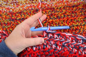 Stash bust and crochet up a super thick afghan quickly!