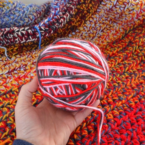Stash bust and crochet up a super thick afghan quickly!