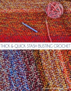 Stash bust and crochet up a super thick afghan quickly!