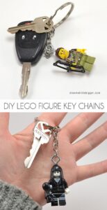 Make these quick and easy LEGO figure key chains. They make fab gifts!