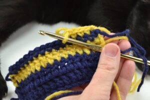 Learn how to change colors in crochet.