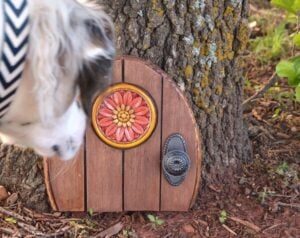 This magical DIY will show you how to make a gnome door! Such a sweet addition to any garden!