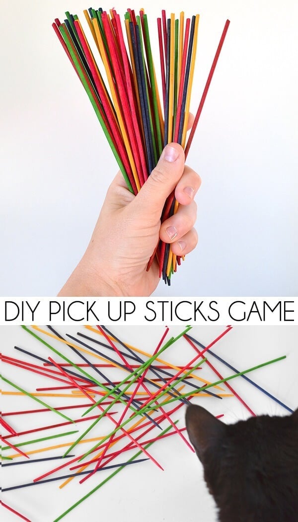 Such a simple kid's game! Loved pick up sticks when I was a kid. And now I can make the littles a set too!