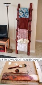 Even a total beginner can make this simple, rustic throw ladder for about $6!!!