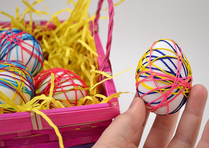 Colorful Floss Easter Eggs Dream a Little Bigger