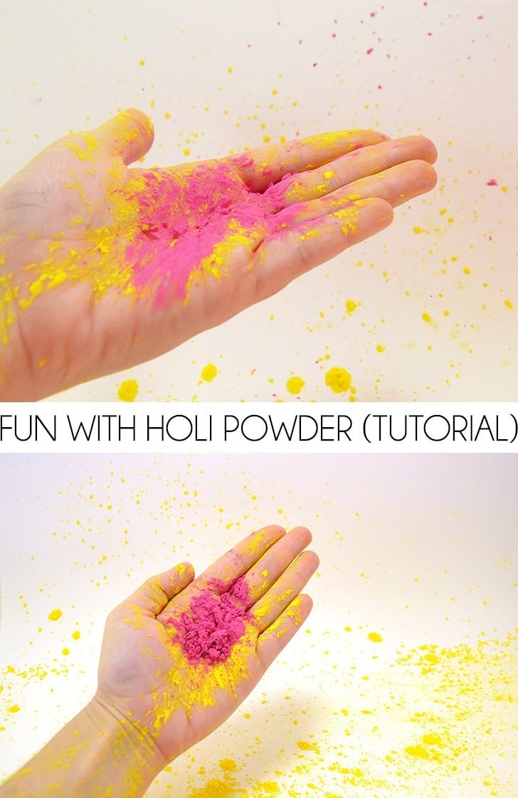 Make homemade Holi color powder with only 3 ingredients.Make your own for color runs or for a kid's party. It's so much fun!