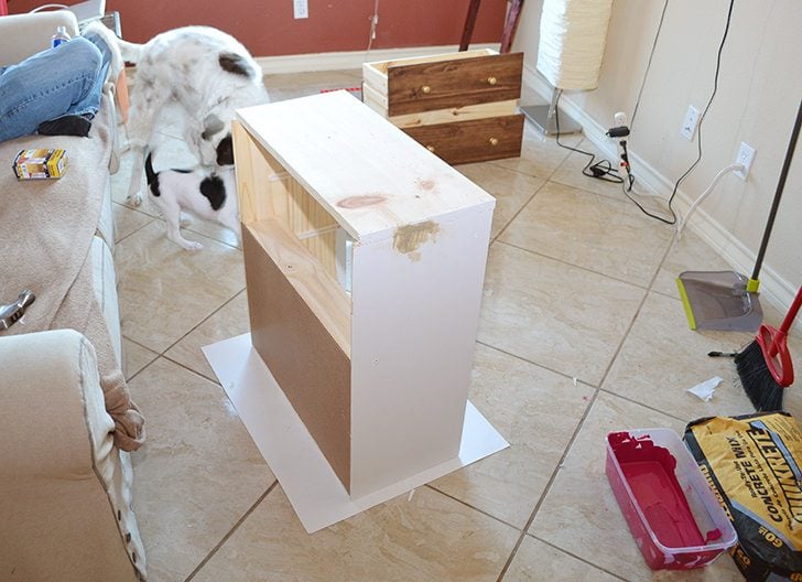 Check out this IKEA Rast Hack into a Mid-Century Modern inspired dream nightstand!