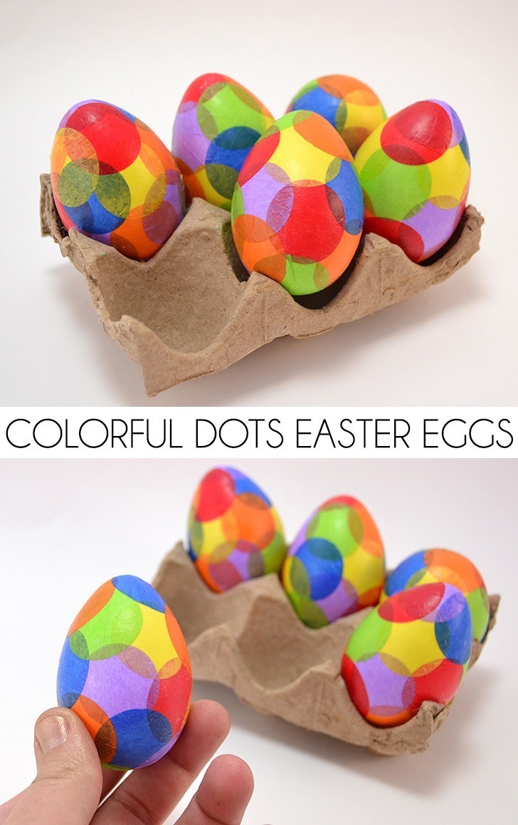 I love how bright these colorful dots Easter eggs are. So simple to make myself, too!