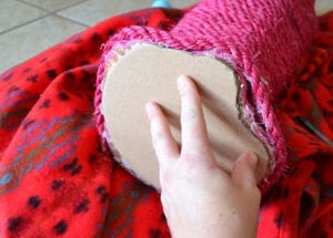 Use a statue to make a Homemade Cat Scratcher. It's easy and can fit in seamlessly with your decor!
