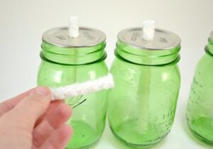 I am in love with these mason jar citronella torches. So easy and so inexpensive for so much charm!