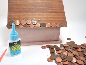 A penny roof is the pretty copper complement to a DIY birdhouse!