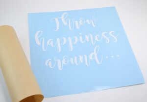 Make confetti wall art to inspire you to be happy or kind! I love this colorful reminder :)