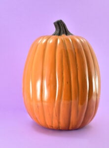 If you want to paint your fake pumpkin to look more realistic, do that and give it plenty of time to dry. Here's a link to that tutorial, again, if you need it: Paint Fake Pumpkins to Look Real (ish)