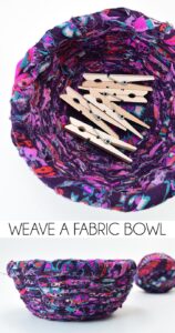 Put that scrap fabric to good use and learn how to weave a fabric bowl!
