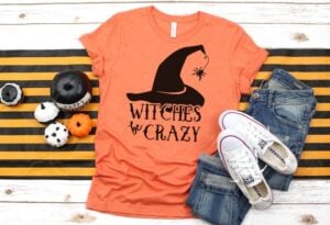 Get the witches be crazy free cut file to make your own Halloween shirts. This is so cute!