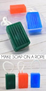 Learn how to make soap on rope. It's so easy and makes a nifty little gift!