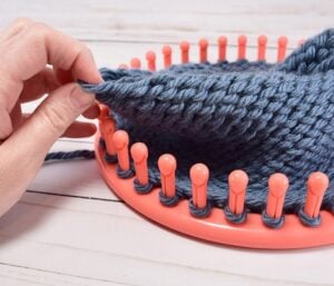Make caps a bit warmer with a double-thick brim. It's so easy to loom knit a brim cap!