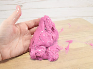 Thicker and more firm than slime, this homemade play putty only requires 2 ingredients!