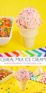 Have ice cream for breakfast! If you love cereal you're going to LOVE cereal milk ice cream. No ice cream machine necessary!
