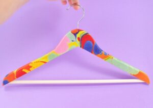 These fancy marbled hangers are actually a super easy decoupage project. Bonus points you don't have to worry about anything coming off on your clothes!