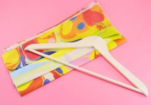 These fancy marbled hangers are actually a super easy decoupage project. Bonus points you don't have to worry about anything coming off on your clothes!