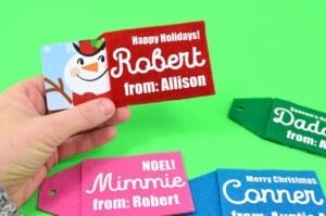 Make these combo gift card holders and gift tags out of felt... perfect to keep gift cards and the present it goes with together!