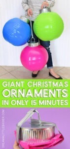 How cool are these DIY giant ornaments? They're simple to make and they fold in on themselves so you can easily store them from year to year!