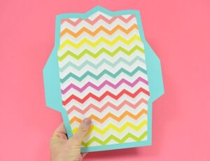 Make your own lined envelopes with any paper. Free Silhouette cut file or SVG!