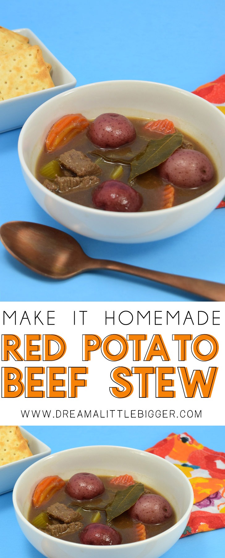 This red potato beef stew smells so heavenly while it cooks and the