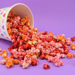 This crispy and sweet Jello popcorn is such a treat and so easy to make. You had me at no candy thermometer needed!