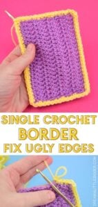 Hate when you finish a crochet project to see wonky edges? A single crochet border edge is all it takes for a clean, simple finish on your crochet projects!