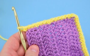 Hate when you finish a crochet project to see wonky edges? A single crochet border edge is all it takes for a clean, simple finish on your crochet projects!