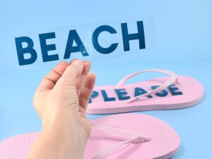 Dollar bin flip flops are so easy to personalize with a little HTV. Monograms, cheeky sayings, images, there are no rules to making your sandals uniquely you!