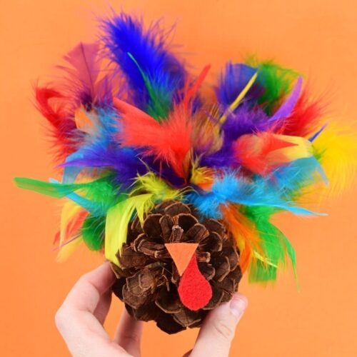 Easy Pine Cone Turkey Craft ⋆ Dream a Little Bigger
