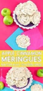 Naturally gluten-free, these light and crisp apple cinnamon meringue cookies are a great sweet treat and a lot of fun to whip up!