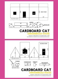 My cat LOVES hiding in boxes. I'm going to make her this gingerbread cat house. All I really need are boxes already in the garage, some paint and a craft knife. LOVE IT!