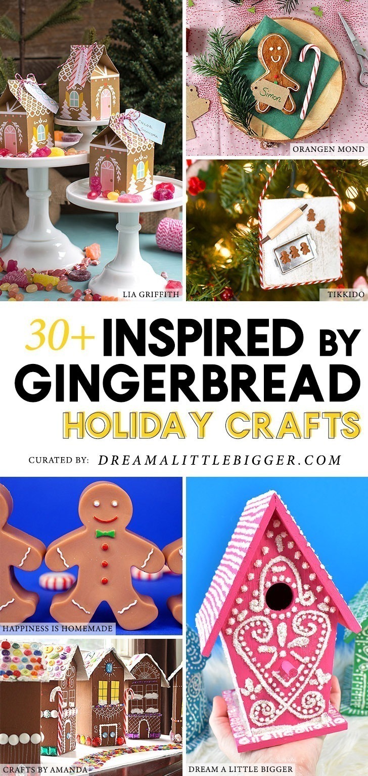 Gingerbread is one of the most festive holiday things I can think of. Check out all of these amazing gingerbread inspired crafts perfect for your homemade holidays!