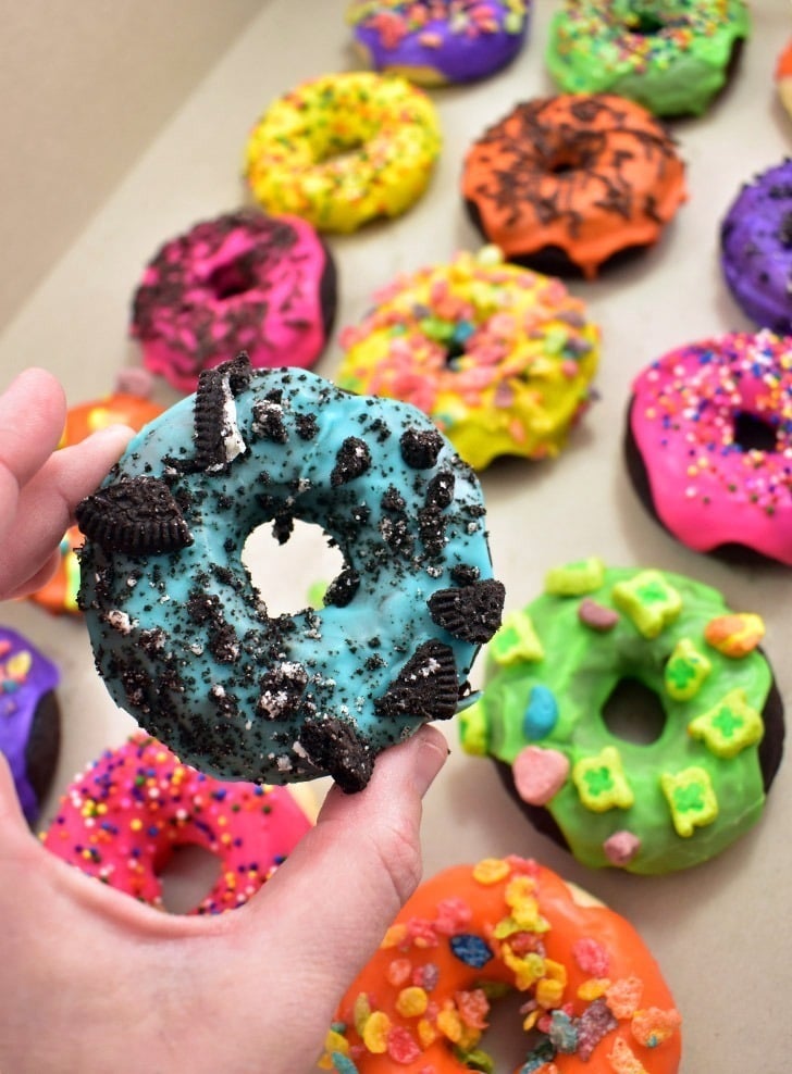 These scrumptious gluten-free donuts are whipped up in just 20 minutes or less because we start with cake mix and a sweet way to start the day!