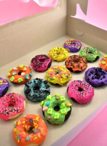These scrumptious gluten-free donuts are whipped up in just 20 minutes or less because we start with cake mix and a sweet way to start the day!