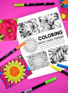 Holidays come up on me so quickly! I LOVE these free floral notecards I can print off and color. I'm going to print up a bunch and color them so I have a stash of ready to go cards for any occasion!