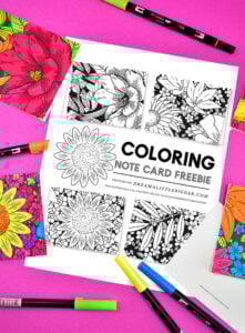 Holidays come up on me so quickly! I LOVE these free floral notecards I can print off and color. I'm going to print up a bunch and let the kids color them so we have a stash of ready to go cards for any occasion!