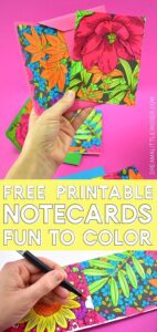 Holidays come up on me so quickly! I LOVE these free floral notecards I can print off and color. I'm going to print up a bunch and let the kids color them so we have a stash of ready to go cards for any occasion!
